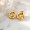Nautilus spiral Stainless Steel Tops Pair