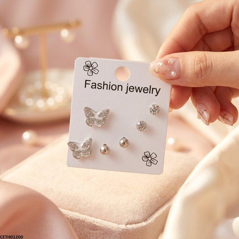 Butterfly/Round Stainless Steel 3 Tops Pairs
