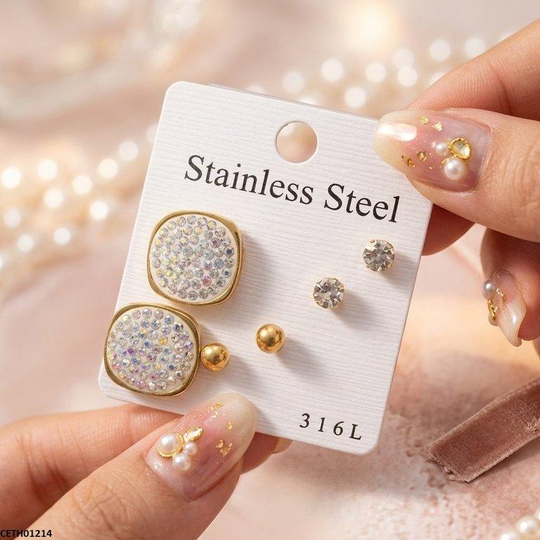 Square/Round Stainless Steel 3 Tops Pairs
