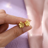 Double Clover Flower Stainless Steel Tops Pair
