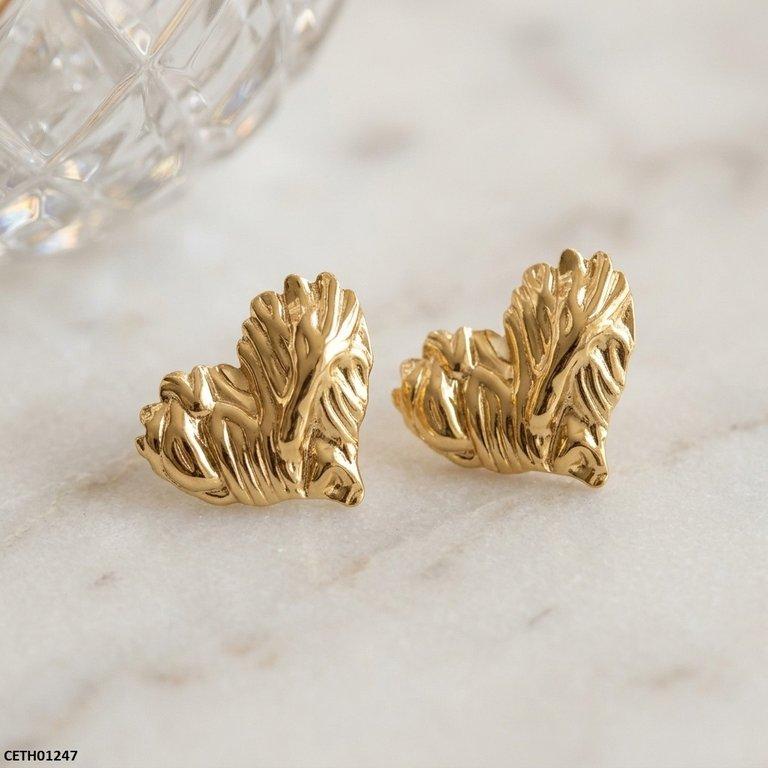 Heart Stainless Steel Tops Pair