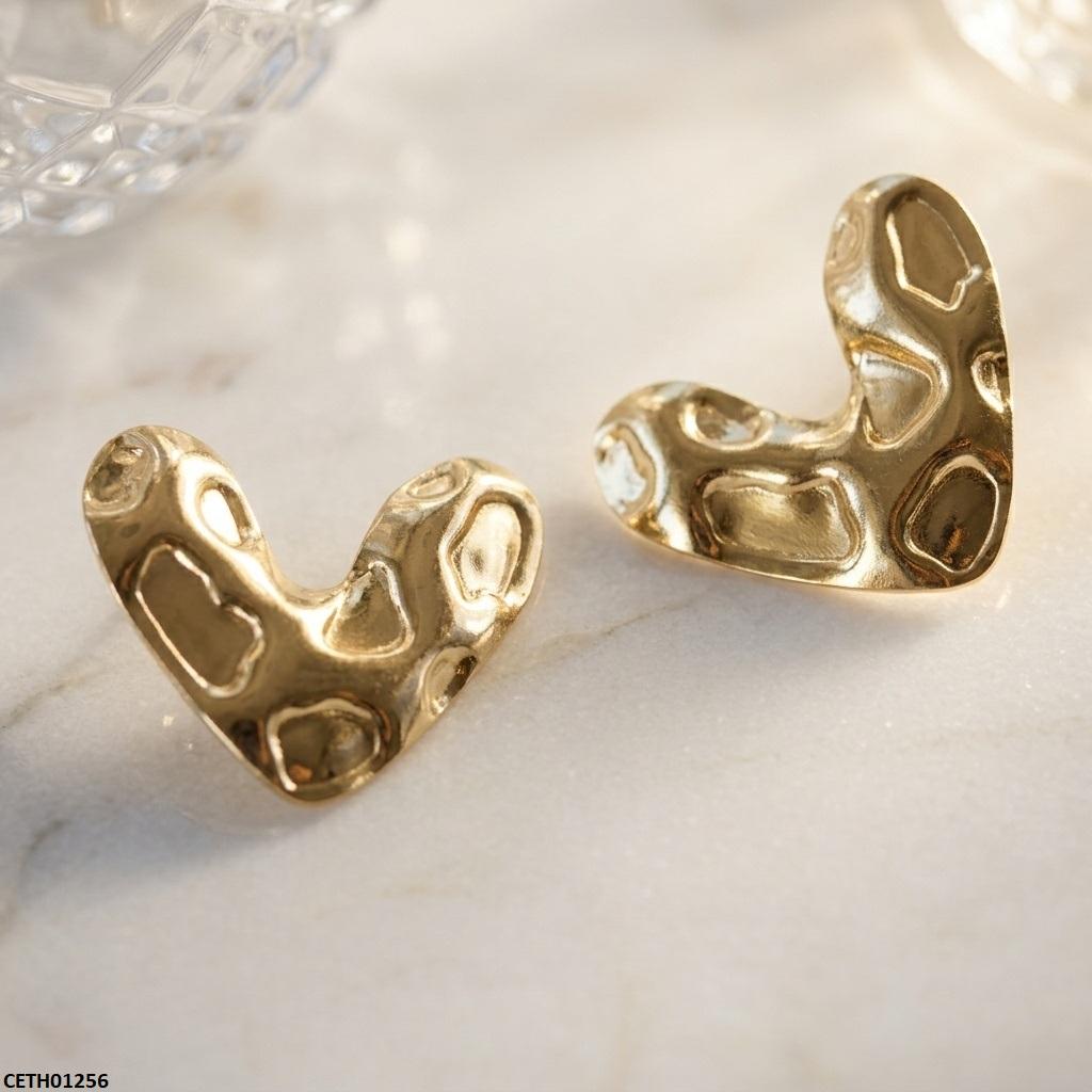 Heart Stainless Steel Tops Pair