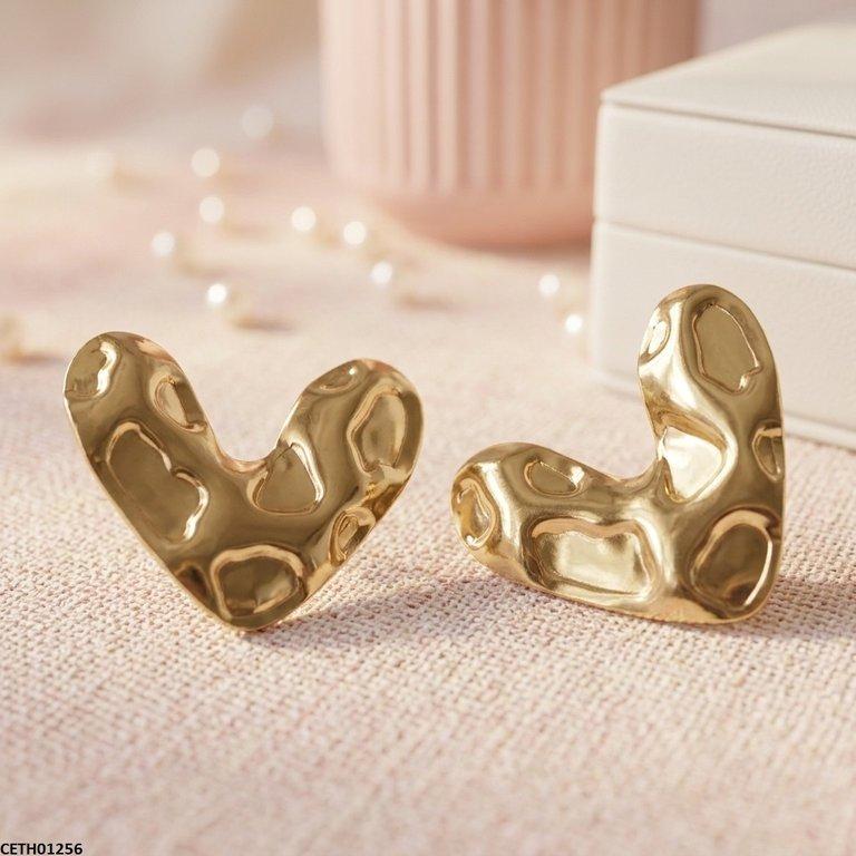 Heart Stainless Steel Tops Pair