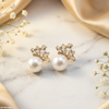 Marquise Stone Pearl Tops Pair