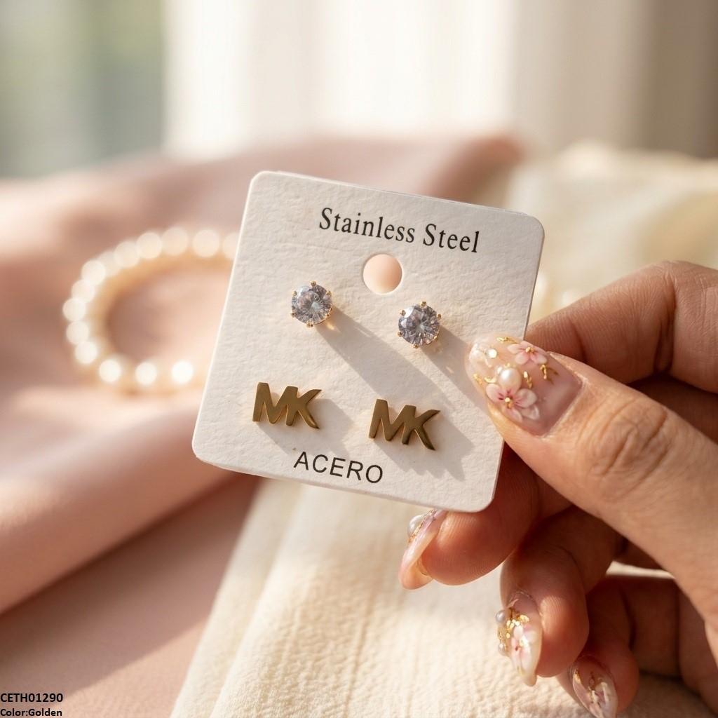 Round Stainless Steel 2 Pairs Tops