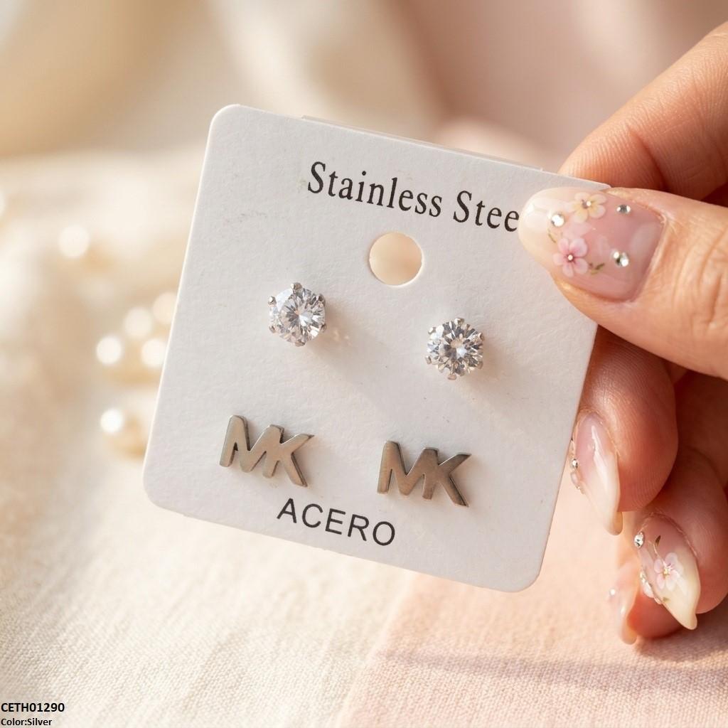 Round Stainless Steel 2 Pairs Tops