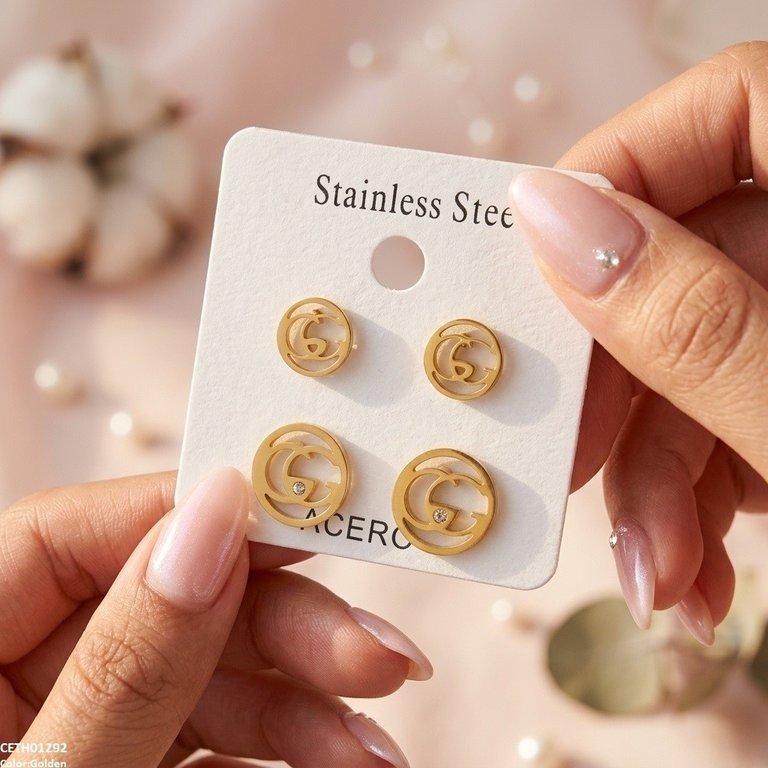 Round Stainless Steel 2 Pairs Tops