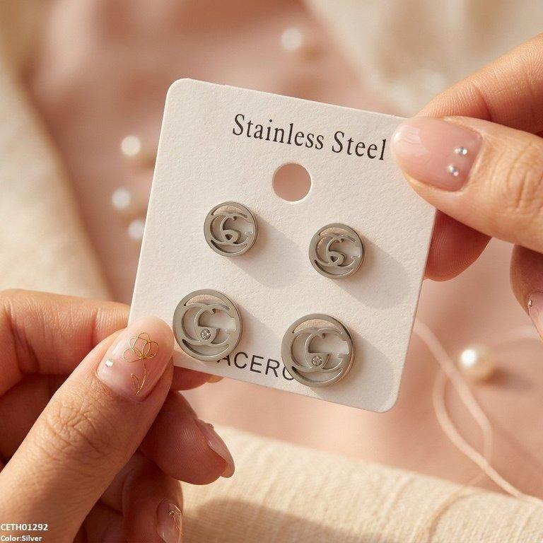 Round Stainless Steel 2 Pairs Tops