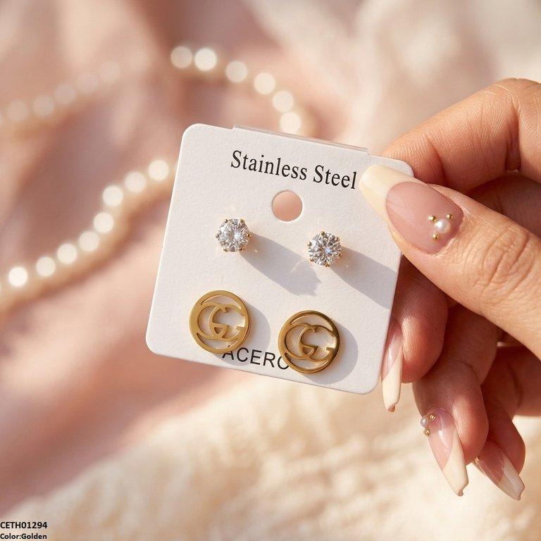 Double/Round Stainless Steel 2 Pairs Tops