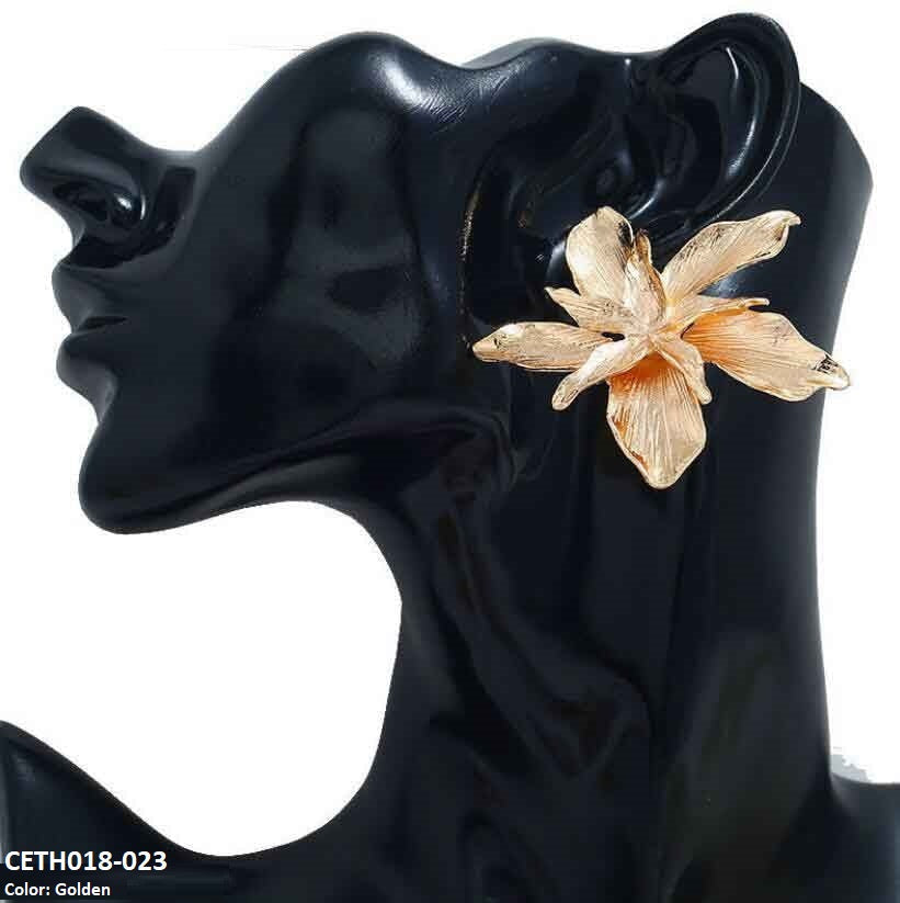 Edge Layer Flower Stud Tops Pair