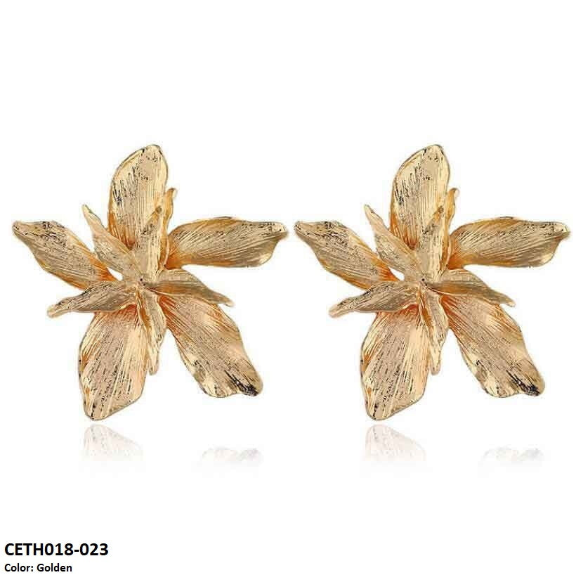 Edge Layer Flower Stud Tops Pair