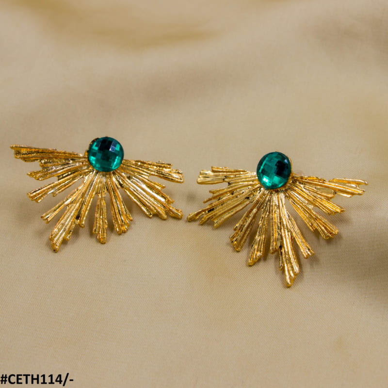 Peacock Leaft Studs