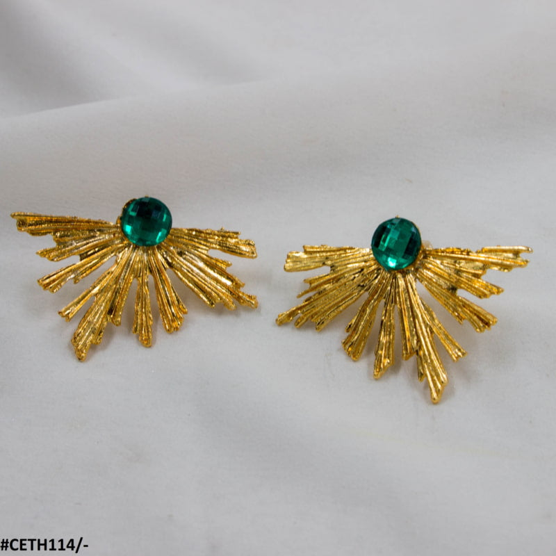 Peacock Leaft Studs