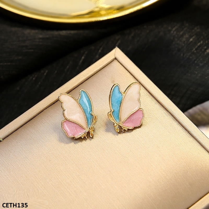 Butterfly Stud Tops Pair