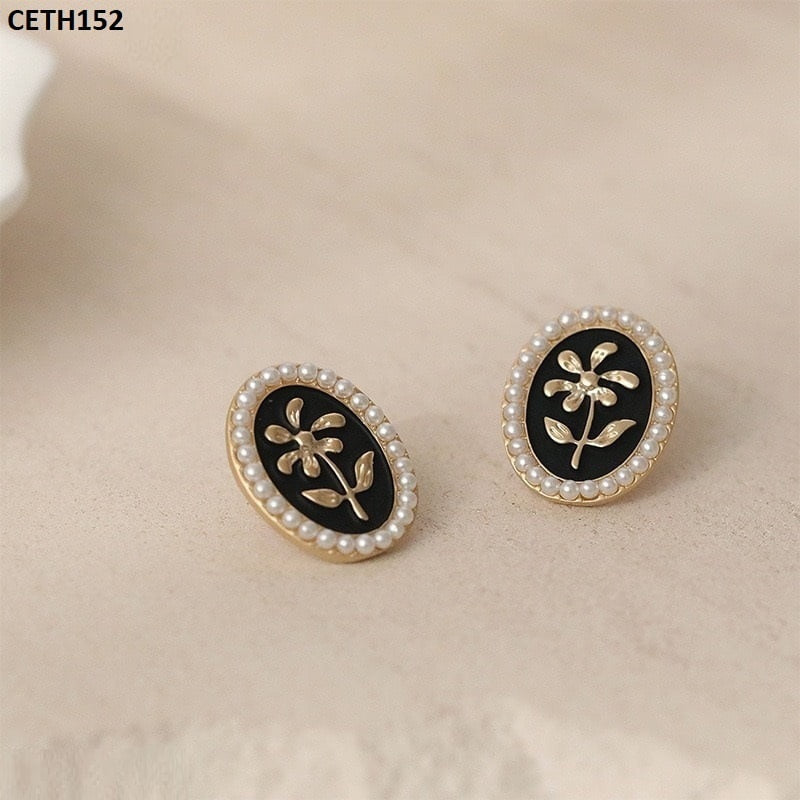 Oval Flower Tops Pair