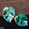 Painted Leaf Studs