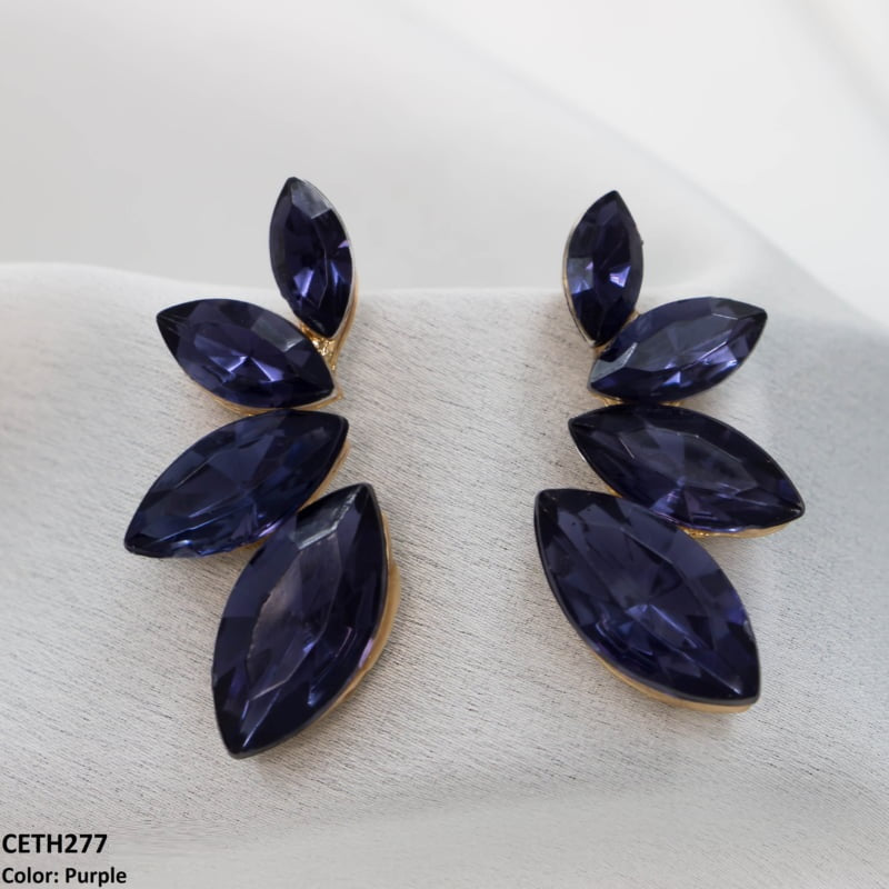 Marquise Stud Tops Pair