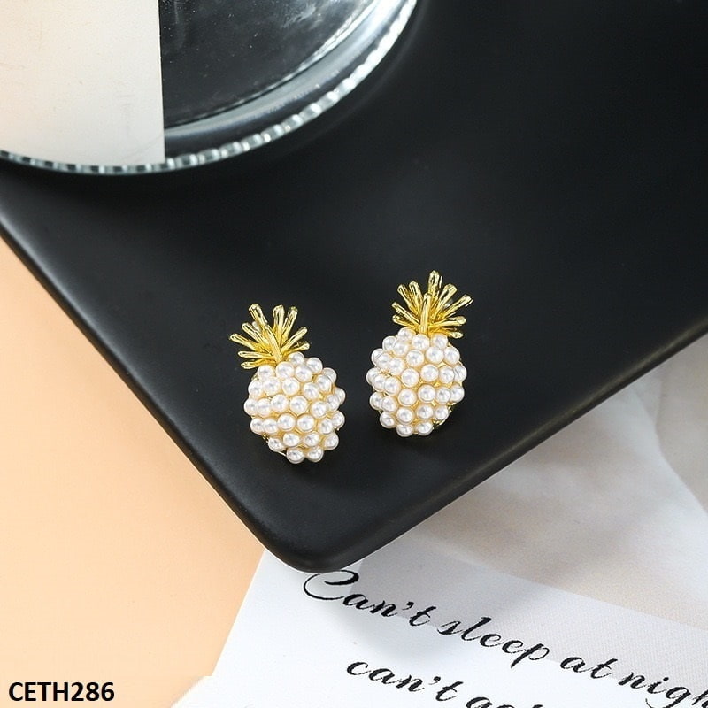 Pearl Pineapple Stud Tops Pair