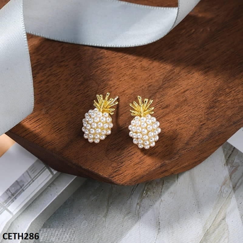 Pearl Pineapple Stud Tops Pair