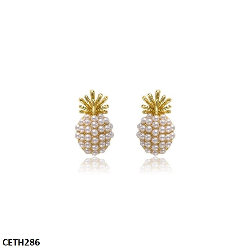 Pearl Pineapple Stud Tops Pair