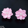 Painted Flower Stud Tops Pair