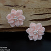 Painted Flower Stud Tops Pair