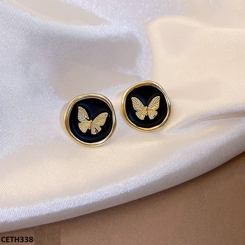 Painted Butterfly Stud Tops Pair
