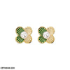 Painted Line Flower Stud Tops Pair