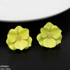 Painted Flower Stud Tops Pair