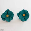 Painted Flower Stud Tops Pair