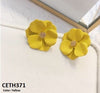 Painted Flower Stud Tops Pair