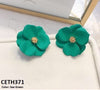 Painted Flower Stud Tops Pair
