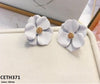 Painted Flower Stud Tops Pair