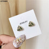 Painted 3 Baguette Triangle Stud Tops Pair