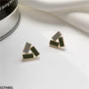 Painted 3 Baguette Triangle Stud Tops Pair