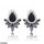 Step Pear Stud Tops Pair
