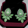 Step Pear Stud Tops Pair