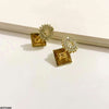 Square Round Stud Tops Pair