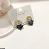 Square Round Stud Tops Pair