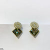 Square Round Stud Tops Pair