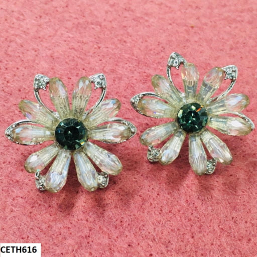 Flower Ear Tops Pair