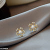 Flower Pearl Ear Tops Pair