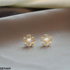Flower Pearl Ear Tops Pair