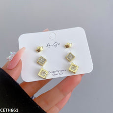 3 Stud Pair Of Tops