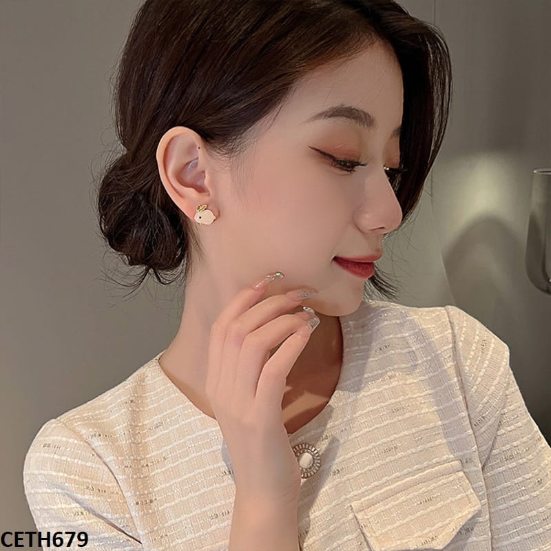 Rabbit Stud Tops Pair