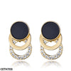 Black Layered Circle Tops Pair