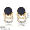 Black Layered Circle Tops Pair