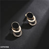 Black Layered Circle Tops Pair