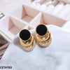 Black Layered Circle Tops Pair