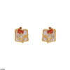 Painted Flower Square Tops Pair